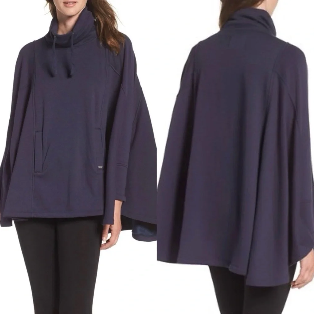 UGG navy fleece sweatshirt poncho jacket oversized M L
